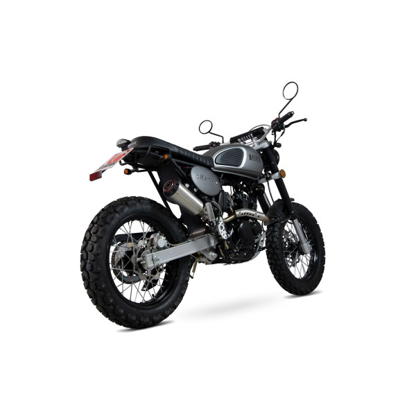 Scorpion Exhaust Bluroc Hero 125 2017 - 2023 Red Power Slip-on Brushed Stainless Steel Sleeve